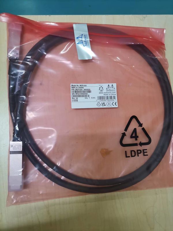 200GB/S Qsfp56 2MまでのMCP1650-H002E26 Mellanox Dacケーブルの受動態の銅Ib HDR