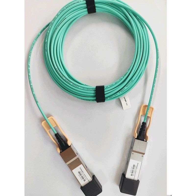200G QSFP56 アクティブ光学ケーブル 26.56GBaud速度データ転送 OM3/OM4コネクタタイプ QSFP56コネクタに対応