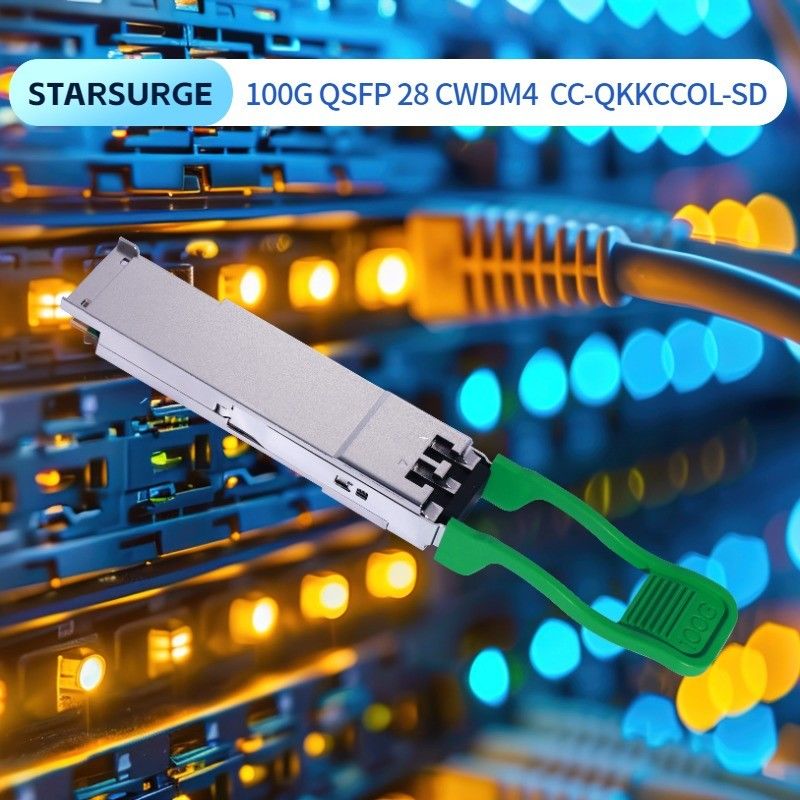 100G QSFP28 2km CWDM4 光ファイバートランシーバー イーサネット ネットワーク パワー ≤3.5W 最低得債 ≤3.5W 2km 範囲 原