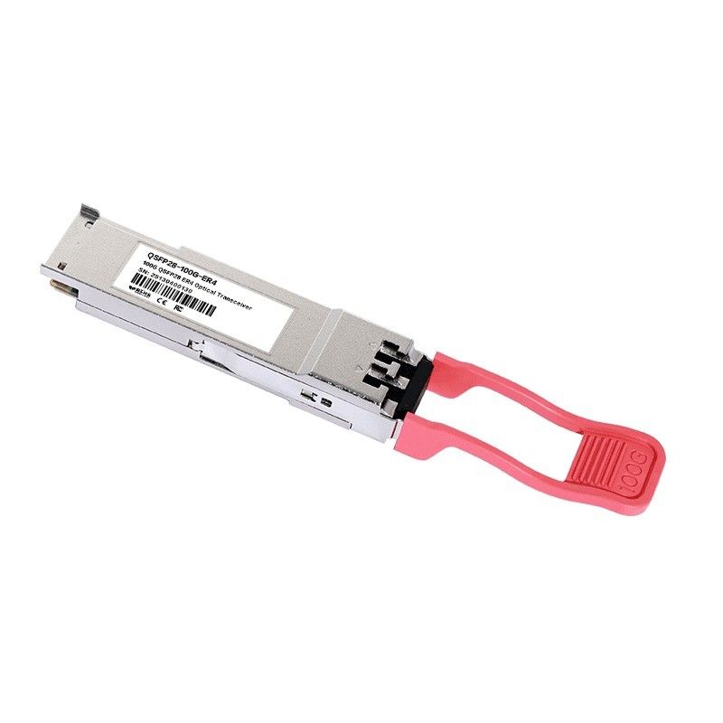 単一 3.3V 電源 100GBASE QSFP28 ER4 40KM 光ファイバー 機器 デュプレックス LC 光受信機 モジュール
