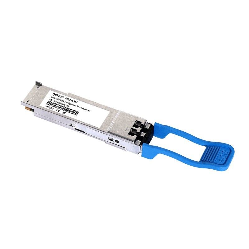 送信距離 10km 40Gb/s QSFP LR4 オプティカルトランシーバー 1277.5nm 10km デュプレックス LC スピード光ファイバー機器