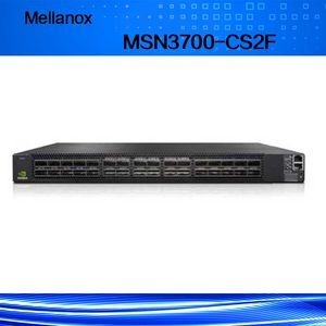 32 Qsfp28 ポート メラノックス スイッチ MSN3700-CS2f 2 つの交流電源と標準深さ 43.6 * 433.2 * 590.6 mm の X86 CPU
