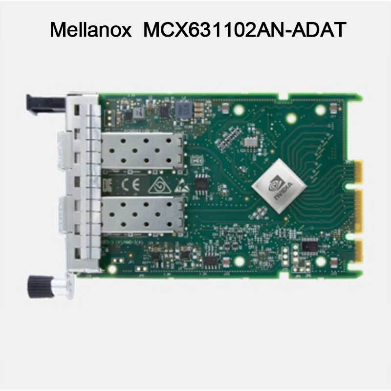 25GB Nic メラノックスのネットワーク カードMCX631102AN-ADATデュアル ポートSFP28 PCIE 4.0 X8