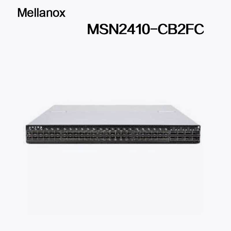 MSN2410-CB2FC メラノックス sN2410メラノックスのネットワーク スイッチの積雲のLinuxは48 SFP28 8つのQSFP28港を左舷に取る