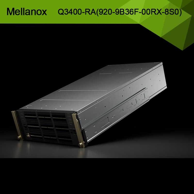Quantum-3 ベース XDR InfiniBand スイッチ Q3400-RA 920-9B36F-00RX-8S0 4U 144 XDR ポート、72 OSFP ケージ以上、電源 8 台