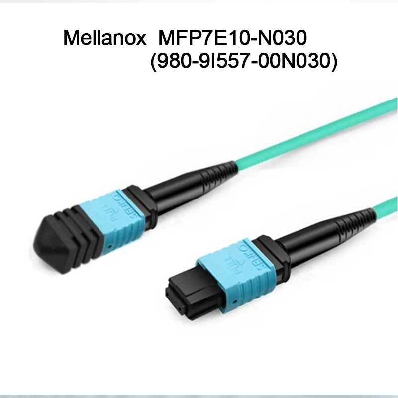 Nvidia Mfp7e10-Nxxx 光ファイバーマルチモードケーブル Mfp7e10-N030 (980-9I557-00N030) MMF、MPO12 APC - MPO12 APC、30m