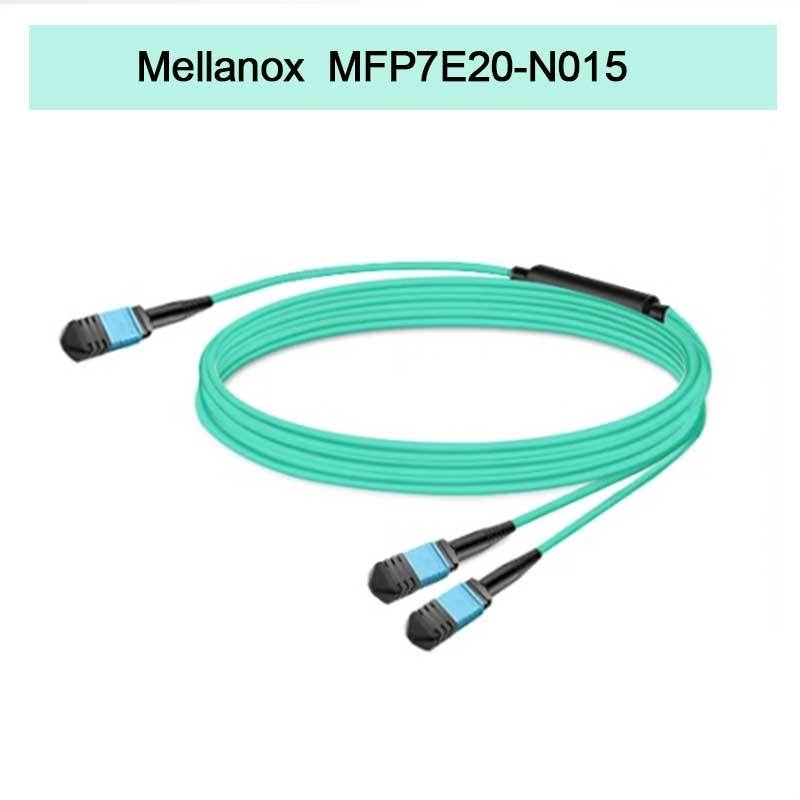 NVIDIA Mellanox 100% 純正品 Mfp7e20-N015 パッシブ光ファイバーケーブル、MMF、MPO12 APC - 2xMPO12 APC、15m