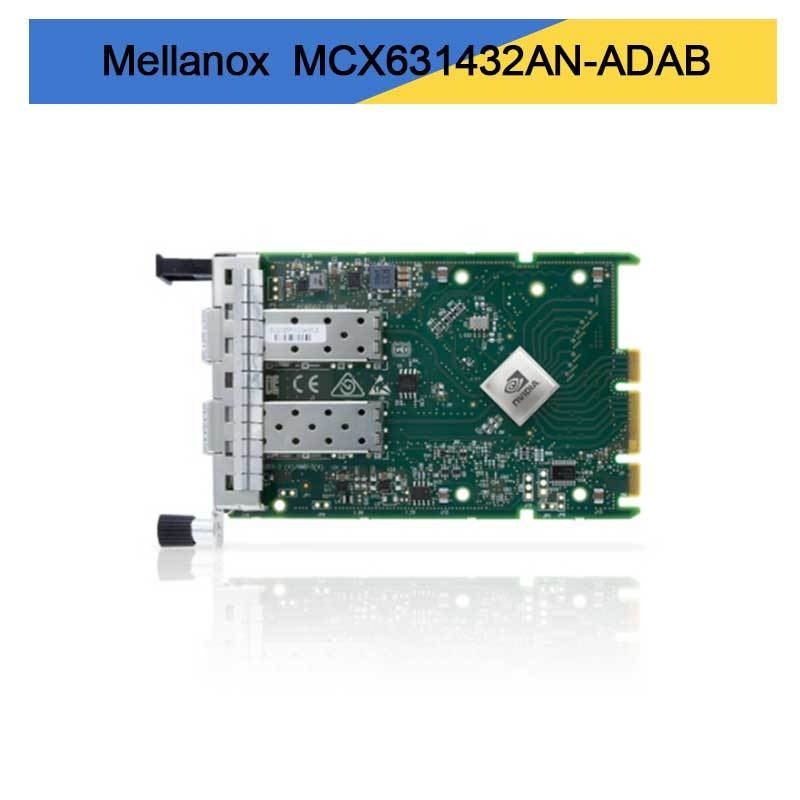 Nvidia MCX631432an-Adab Connectx-6 Lx En アダプターカード 25GB Ocp30, ホスト管理,デュアルポート SFP28,Pcie 4.0 X8,暗号なし,タムスクロール (プルタブ) ブレーキ