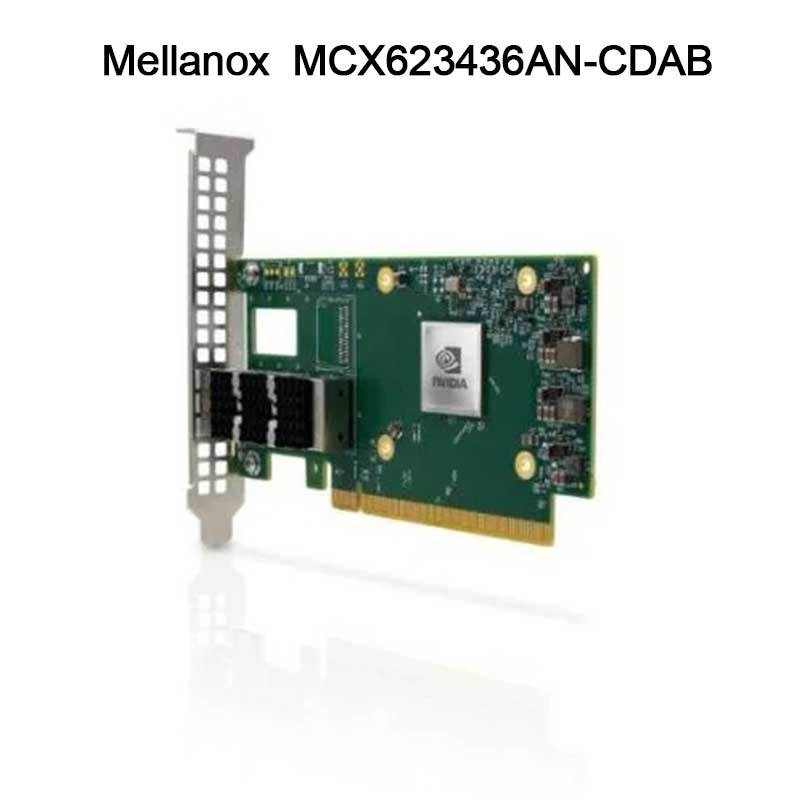 NVIDIA MCX623436AN-CDAB ConnectX-6 Dx EN アダプターカード、100GbE、OCP3.0、ホスト管理機能付き、デュアルポート QSFP56、PCIe 4.0 x16、暗号化なし、サムスクリュー (プルタブ)