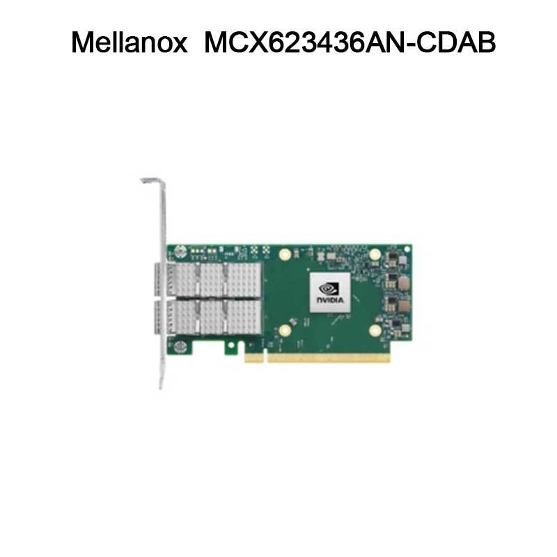 NVIDIA MCX623436AN-CDAB ConnectX-6 Dx EN アダプターカード、100GbE、OCP3.0、ホスト管理機能付き、デュアルポート QSFP56、PCIe 4.0 x16、暗号化なし、サムスクリュー (プルタブ)