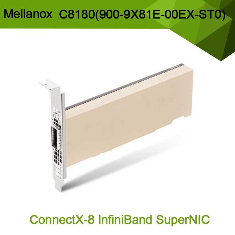 Nvidia Connectx-8 アダプター C8180 (900-9X81E-00EX-ST0) シングルケージ OSFP インフィニバンド: 800GBs Xdr Ib