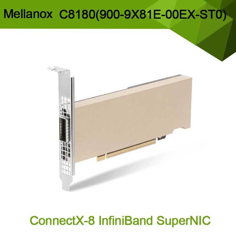 Nvidia Connectx-8 アダプター C8180 (900-9X81E-00EX-ST0) シングルケージ OSFP インフィニバンド: 800GBs Xdr Ib