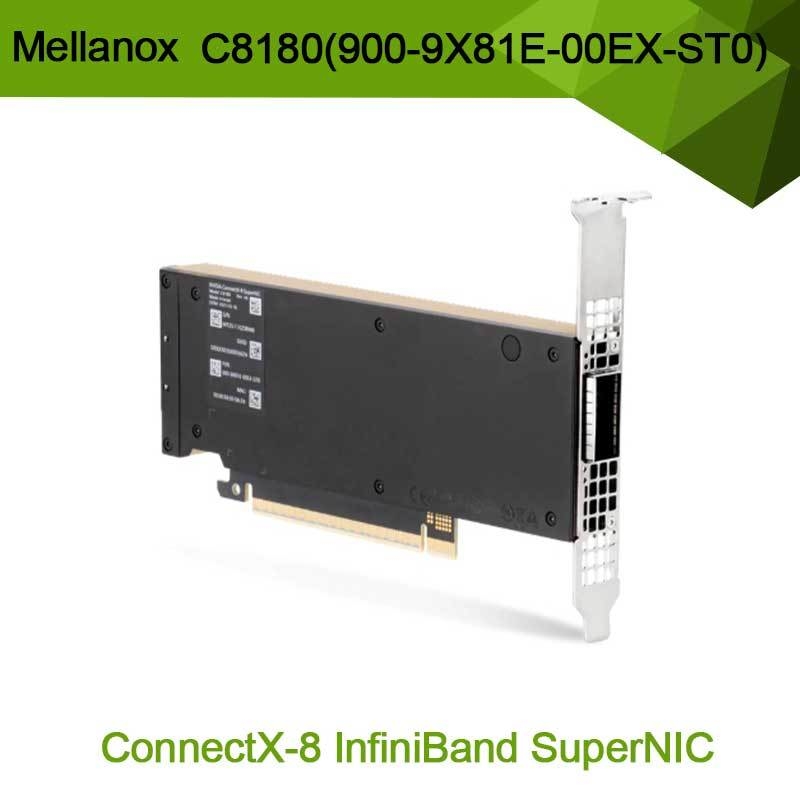 Nvidia Connectx-8 アダプター C8180 (900-9X81E-00EX-ST0) シングルケージ OSFP インフィニバンド: 800GBs Xdr Ib
