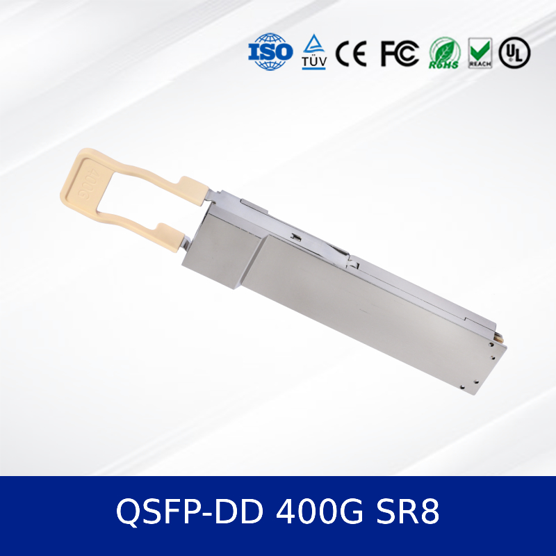 データセンター向け高速 QSFP-DD 400G SR8 光トランシーバモジュール