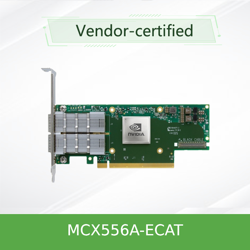 ConnectX-5 VPI アダプター メラノックス ネットワーク カード EDR IB 100GbE 双ポート QSFP28 PCIe3.0 MCX556A-ECAT