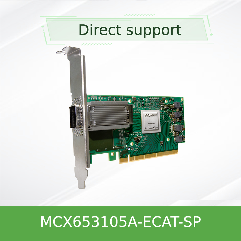 Nvidia MCX653105A-Ecat-Sp Connectx6 シングルポート OSfp56 EDR 100GB/S Vpi インフィニバンドネットワークカード