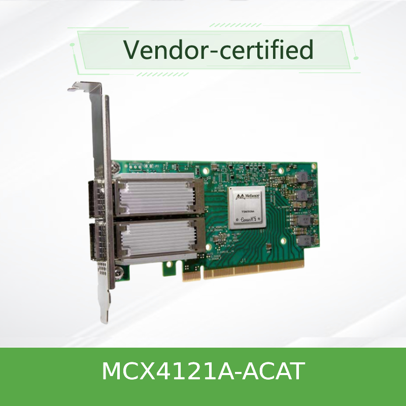 MCX4121A-ACAT ConnectX®-4 Lx EN Nic ネットワークインターフェースカード 25GbE 双ポート SFP28