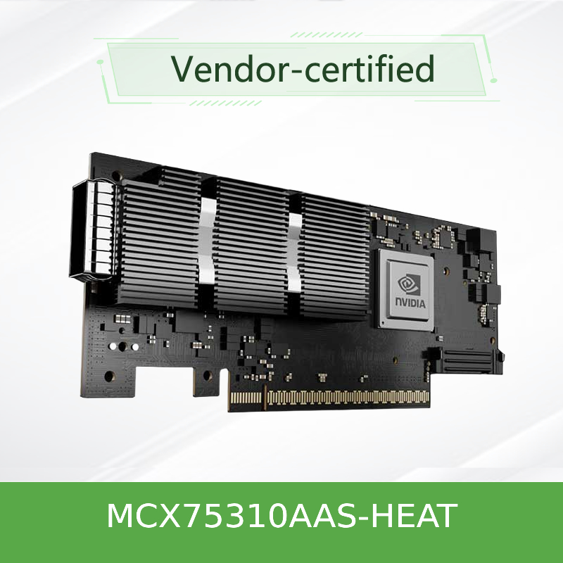 NVIDIA ConnectX-7 アダプター MCX75310AAS-HEAT(900-9X766-003N-ST0) シングルポート OSFP InfiniBand: NDR200 200GB/秒 (デフォルト速度) Ethernet: 200GbE PCIe X16 Gen 4.0/5.0