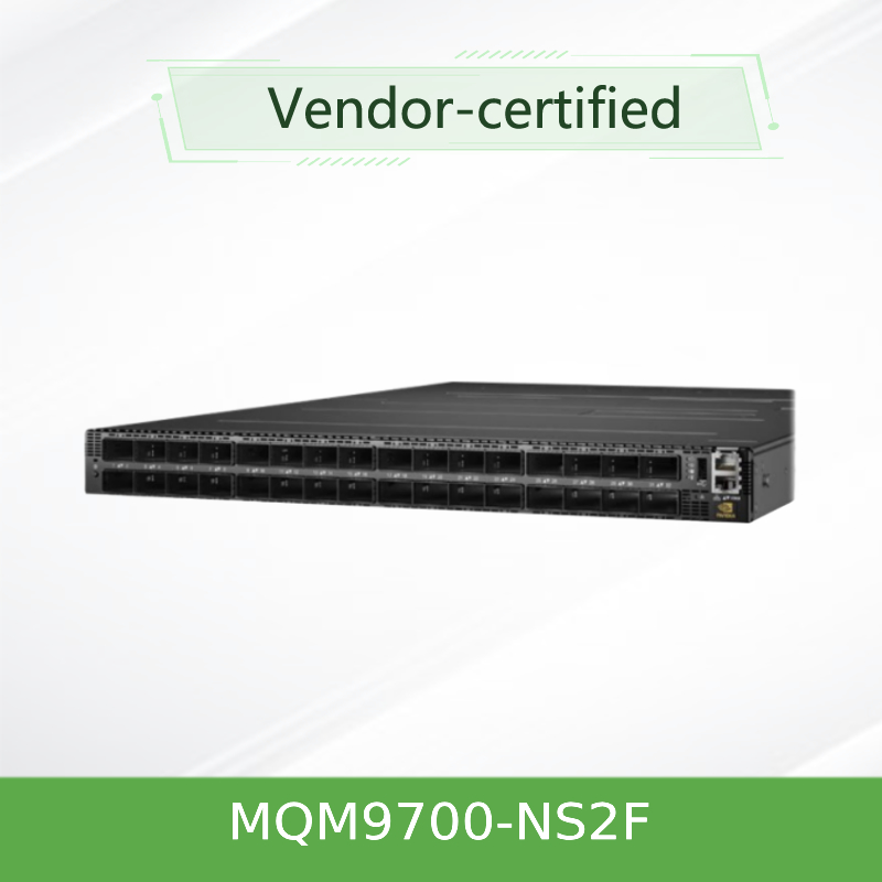 インフィニバンド MQM9700-NS2F ((920-9B210-00FN-0M0) メラノックス ネットワーク スイッチ 400G 16.8 Tbps サーバー