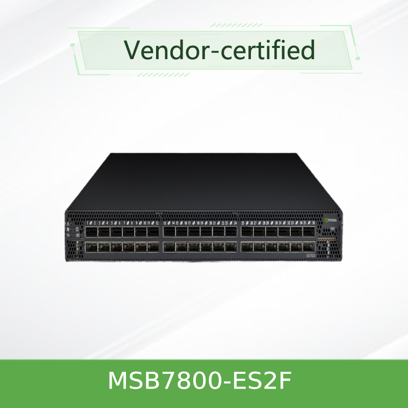 MSB7800-ES2F Mellanoxのネットワーク スイッチのInfiniBand EDR 100Gb/Sシステム36 QSFP28は1Uを左舷に取る