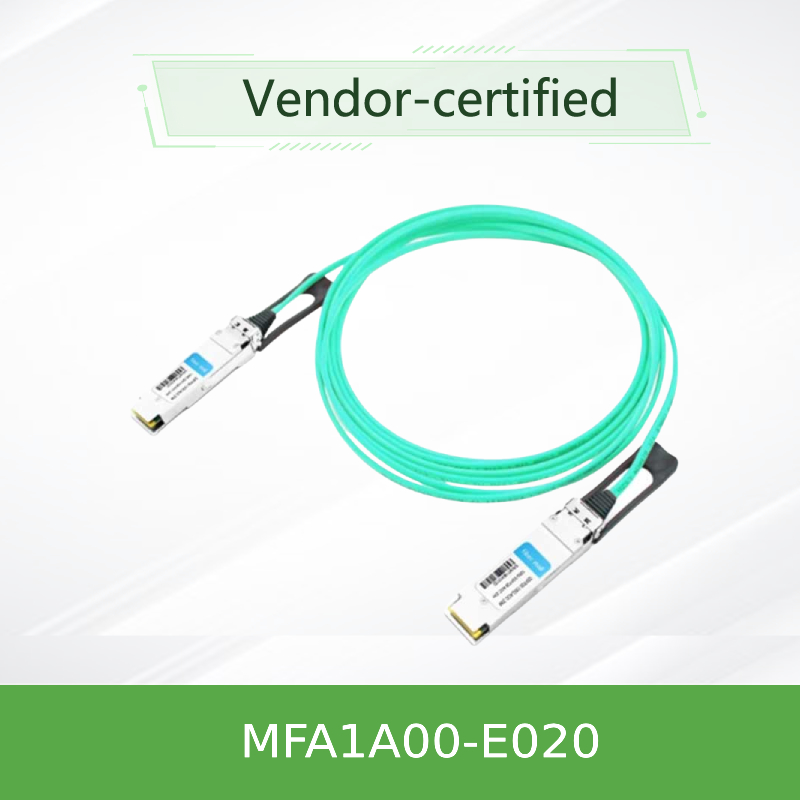Nvidia MFA1A00-XXXX 100GB/S QSFP28 MMF アクティブ光ケーブル MFA1A00-E020 アクティブファイバーケーブル IB EDR 100GB/S