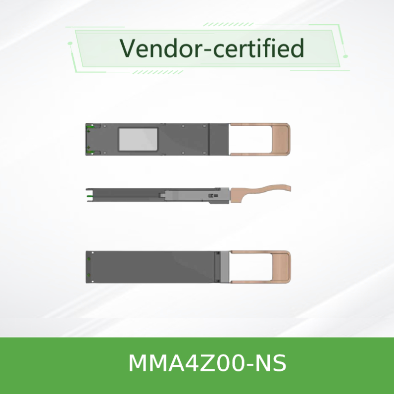 MMA4Z00-NS Mellanoxのトランシーバー800Gb/Sの双生児の港OSFP 2x400Gb/S多重モードSR8 50m