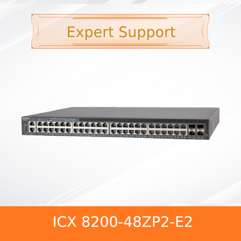 高度なRuckus ICX 8200-48ZP2-E2スイッチ(150W電源付き)