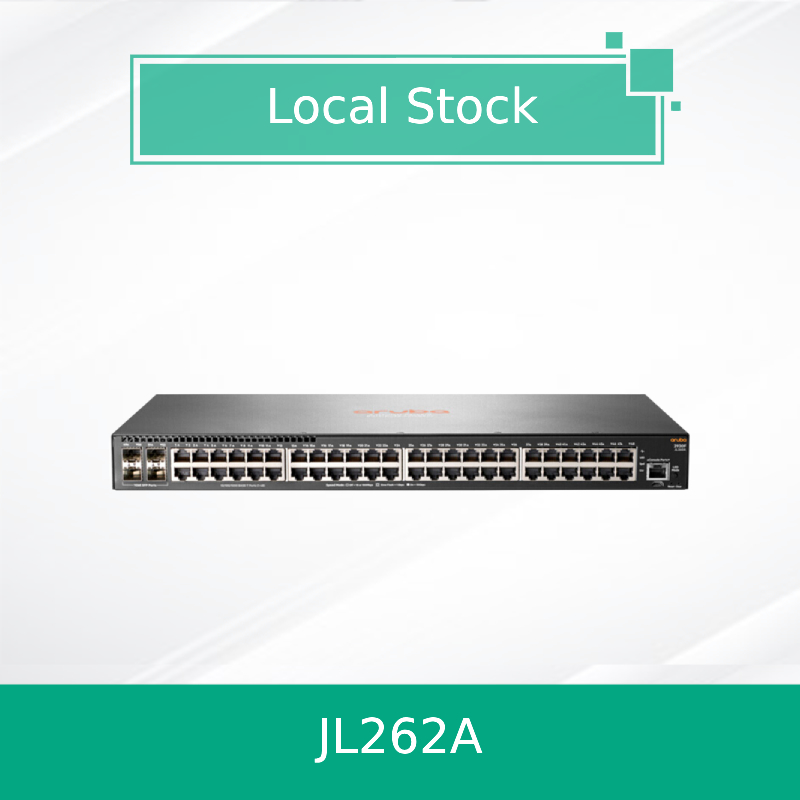 HPE Aruba Networking 2930F 48G PoE+ 4SFP 370W スイッチ (JL262A) 新品およびオリジナル
