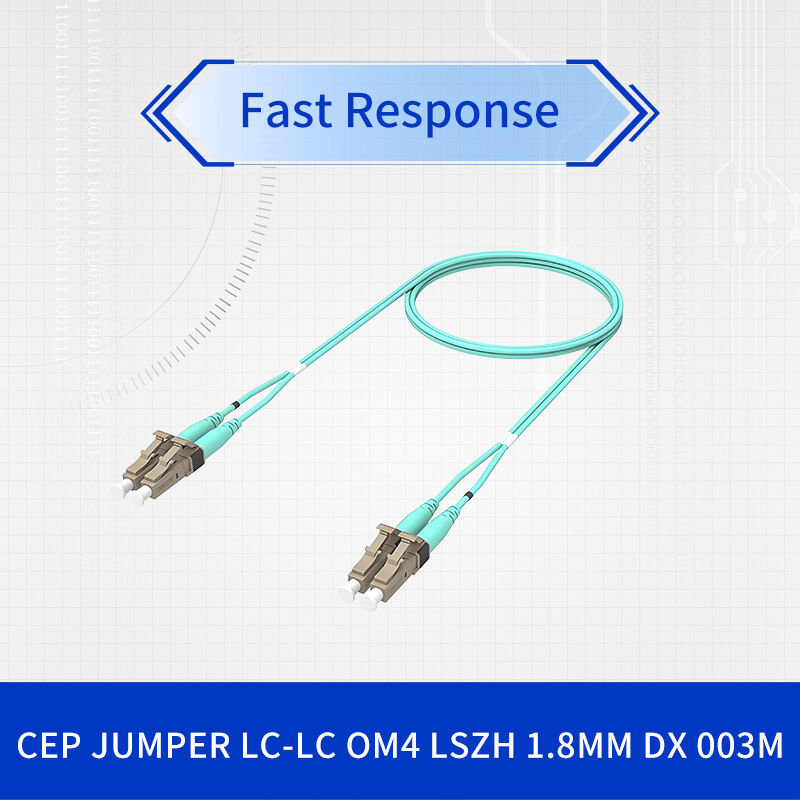 CommScope OM4 デュプレックス LC 光ファイバーパッチケーブル - 50/125μm マルチモード、LSZH、アクア、1.8mm