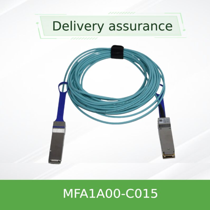NVIDIA MFA1A00-C015 100Gb/s QSFP28 アクティブ光ケーブル – 15m 100GbE & InfiniBand EDR LSZH