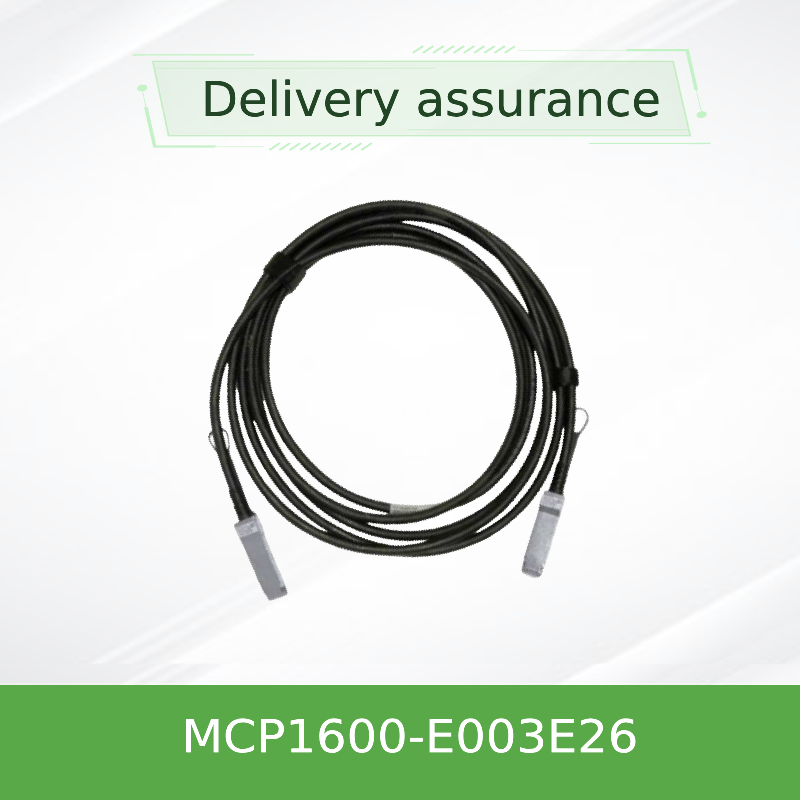 Mellanox MCP1600-E003E26 100Gb/s QSFP28 パッシブ DAC ケーブル – 3m、26 AWG、InfiniBand EDR & 100GbE 互換