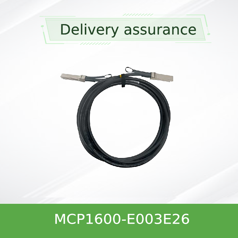 Mellanox MCP1600-E003E26 100Gb/s QSFP28 パッシブ銅線 DAC ケーブル – 3m、26 AWG、EDR InfiniBand、LSZH